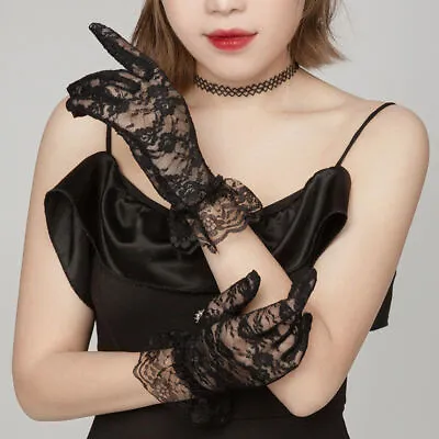 $4.61 • Buy Bridal Women Wedding Travel Photography White Black Sheer Lace Accessories