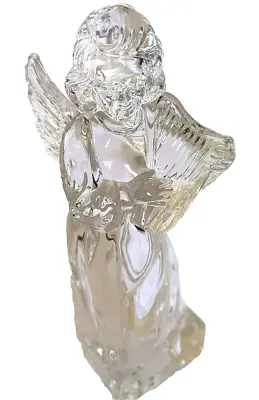 Mikasa Crystal Herald  Christmas Harp Angel 8.25  Tall 3.25  Wide Excellent • $12