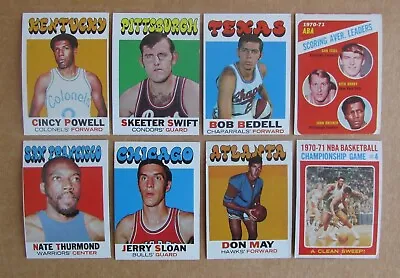 1971-72 Topps Basketball Card Singles Complete Your Set U-pick Updated 4/13 • $1.45