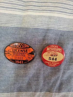 Vintage 1935 & 1941 Hunting And Fishing License • $850