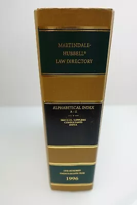 Martindale-Hubbell Law Directory 1996 Alphabetical Index A-Z Services Suppliers • $49.99