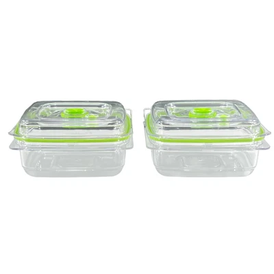 $19.99 • Buy FoodSaver Branded Storage Containers (2) - 3 Cup Capacity With Vacuum Seal Lids
