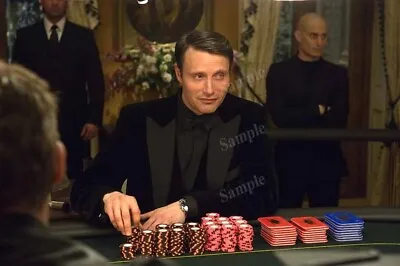 Mads Mikkelsen At Poker Table Le Chiffre Casino Royale 2006 8x10 PHOTO PRINT • $7.98