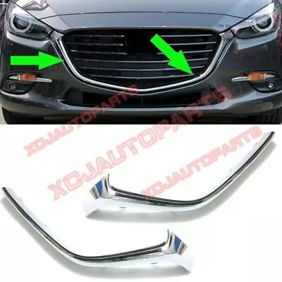 ?? Left+Right Front Grille Upper Chrome Molding Trims For Mazda 3 2017-2018 • $108.75