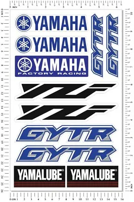 YZF Yamalube GYTR Motorcycle Stickers Laminated Decals YZF-R1 YZF-R6 YZ-F 450 • $9.38