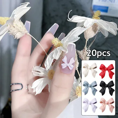 3D Resin Bows Nail Jewelry Ribbon Butterfly DIY Decoration Manicure 20PCS Charm • $0.80