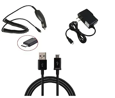 Car + 2 Amp Wall Home Charger+micro Usb Cable For Motorola Moto E4 E4 Plus • $9.99