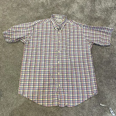 ORVIS Mens Indian Cotton Short Sleeve Multicolour Check Shirt Size L • £21