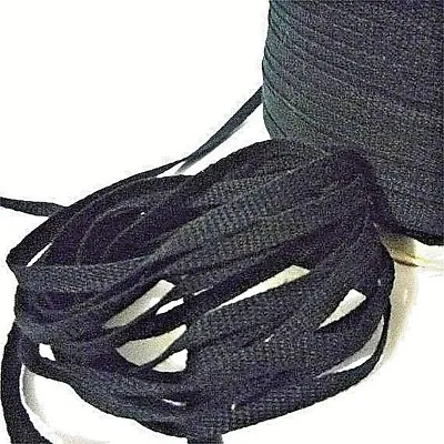 £2.99 • Buy Black Polyester Tape 6mm Webbing Dressmaking Lanyard Ribbon Mobile Strap ID