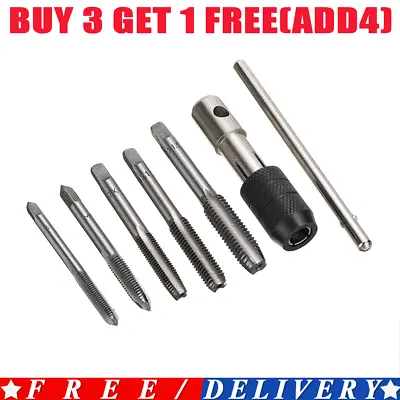£5.68 • Buy 6PCS Tap Wrench & Chuck Set Tool T-Handle Metric M3 M4 M5 M6 M8 And Die UK