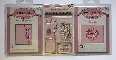 Ultimate Crafts Magnolia Lane Collection Lace Stamps Tassles Die & Frame Die • £8.99