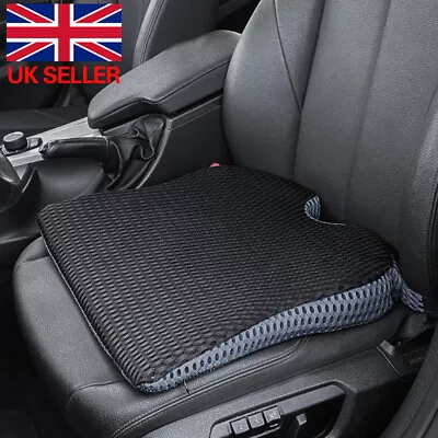 Memory Foam Thick Car Front Seat Cushion Office Chair Wedge Breathable Pad Mat • £14.99