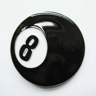 8-Ball Billiard Pool Metal Belt Buckle • $9.99