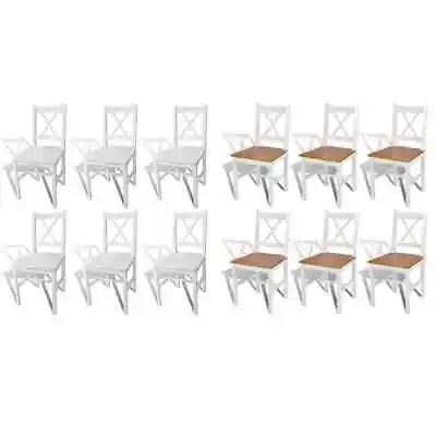$175.34 • Buy Pine Wood 2/4/6x Dining Chairs Kitchen Dinner Seating Indoor Decor Seat Sets AU