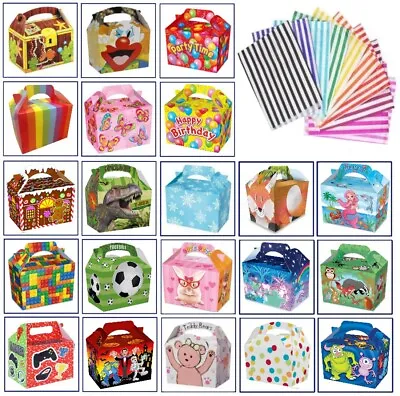 15 Party Food Boxes Themed Character Loot Treat Gift Box Plus 15 FREE Paper Bags • £7.49