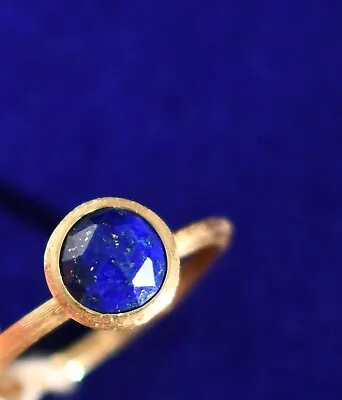 🆕️MARCO BICEGO® JAIPUR Collection 18K YELLOW GOLD & LAPIS STACKABLE Ring Size 7 • $795