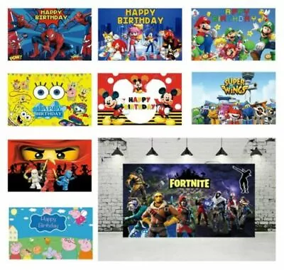 Birthday Party Photography Background Backdrop Photo Decors - Fabric Material • £11.99