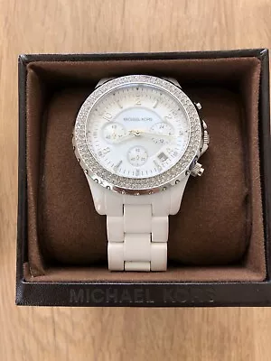 Michael Kors MK5300 White Diamond Womens Wrist Watch  • $114.99