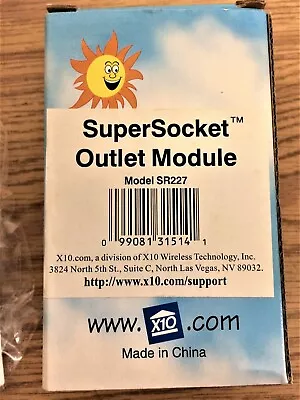 X-10 Powerhouse SuperSocket Outlet Module Split Duplex Receptacle 15A SR227  • $9.99