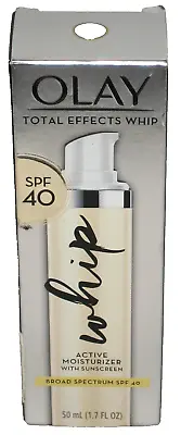 NIB 2 OLAY Total Effects Whip Active Moisturizer Broad Spectrum SPF 40 1.7oz • $20