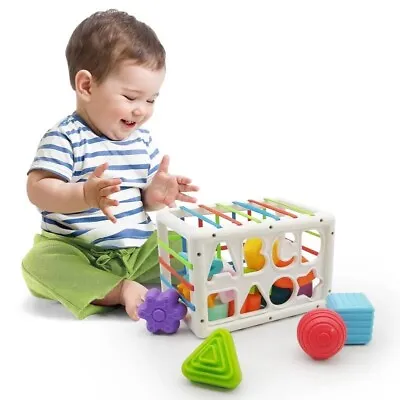 LEOM Baby Shape Sorter Toys Sensory Box Baby Early Educational Toy Bath Toy • £8.99