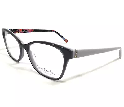 Vera Bradley Eyeglasses Frames Marlena Pretty Posies Gray Square 52-17-135 • $74.99