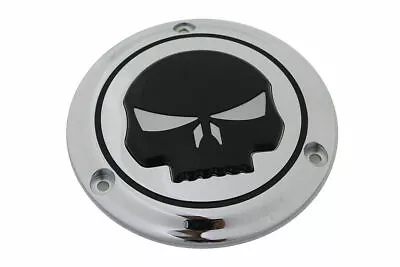 $57.29 • Buy Chrome 3 Hole Skull Derby Cover Fits Harley-Davidson 42-0267 V-Twin 