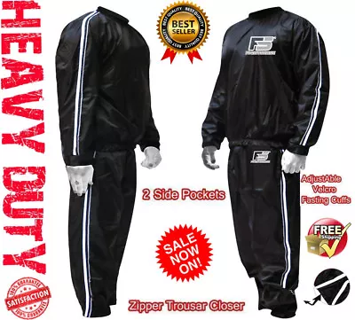 $29.94 • Buy Sauna Sweat Suit For WEIGHT LOSS Men Women MMA BOXING Body SHAPER Workout FITNES