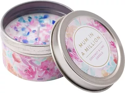 'Mum In A Million' Tin Candle | Coconut & Lime Scent • £6.95