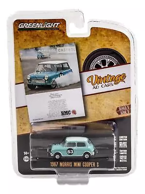 Greenlight 1:64 Vintage Ad Cars SR 5 1967 Morris Mini Cooper S • $10.99