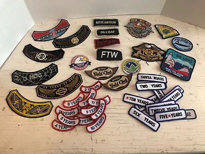 Vintage Lot Of 44 Motorcycle MC Embroidered Patches - Used • $35