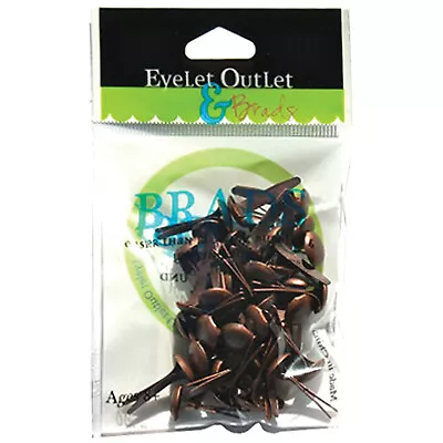 Eyelet Outlet Round Brads 8mm 40/Pkg Brushed Copper • $5.92