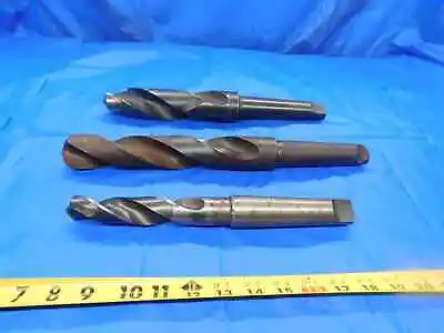 3 Pc. Hss Morse Taper #4 Drill Bits Mt#4 Sizes From 1 3/32  To 1 11/16  • $39.99