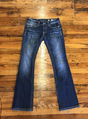 Blue Denim MISS ME Stretch Boot JP5601B4 Jeans Embellished Pockets 27 • $29.99