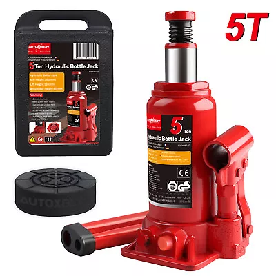 5 Ton 10000 Lb Hydraulic Bottle Jack W/ Carrying Case Jack Pad Car Lift Stand • $22.99