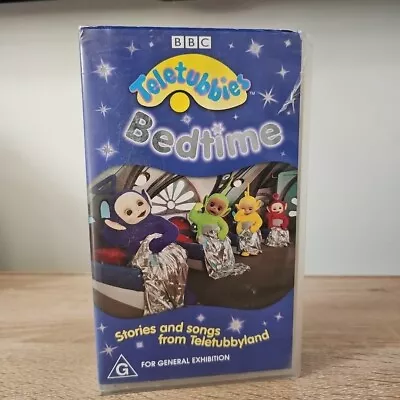 VHS Teletubbies Bedtime BBC PAL Tele-Tubbies TapeKids Video 2001  TESTED  • $20