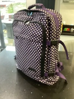 MEMBERS Purple Spot Cabin Size Backpack Travel Holdall Lightweight Used Onceonly • £20