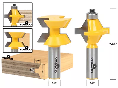 $40.95 • Buy Tongue & Groove 2 Bit Edge Banding Router Bit Set - 1/2  Shank - Yonico 15223