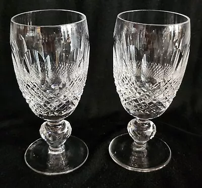 $39 • Buy 2 Waterford Crystal COLLEEN Sherry Glasses  4.25  Short Stem - Gothic Stamp-Nice