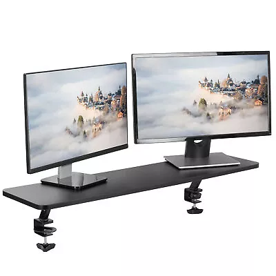 Used VIVO Black Clamp-on Large 40  Desk Shelf | Monitor Riser Desk Organizer • $59.99
