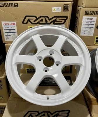 $2295.40 • Buy SET OF 4 RAYS VOLK RACING TE37SL SL DASH WHITE 15x8 +35 4x100