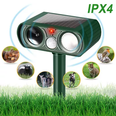 Ultrasonic Animal Pet Deterrent Solar Cat Dog Repellent Rodent Repeller Scarer • $19.90