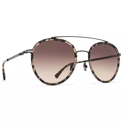 Mykita Unisex Sunglasses Black/Antigua Brown Pilot Frame MERI A16-BK/ANT_BR/BR • $156.41