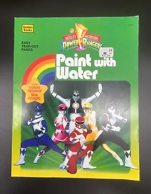 £14.95 • Buy Vintage Mighty Morphin Power Ranger Paint With Water Golden Books ‘95 Memorbilia
