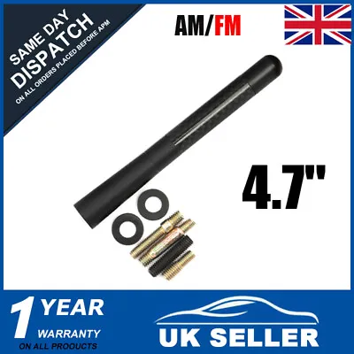 £2.99 • Buy Car Bee-sting Stubby Short Black Carbon Fibre Aerial Ariel Arial Mast Antenna Gb