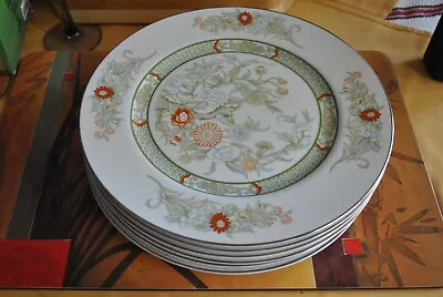 MIKASA KABUKI L9011 S/6 DINNER PLATE Fine China JAPAN 10.6 ORIENTAL FLOPAL Plati • $86.59