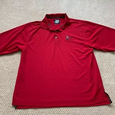 FootJoy Polo Golf Shirt Men’s Size Large Red ProDry Myrtle Beach Golf Club Logo • $14.99