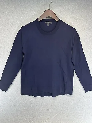 J Crew Womens Sweater Size Small Navy Blue Lightweight Long Sleeve • $15