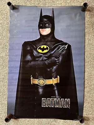 Vintage Batman Michael Keaton Poster 1989 Movie Tim Burton DC Comics 23 X35  • $20