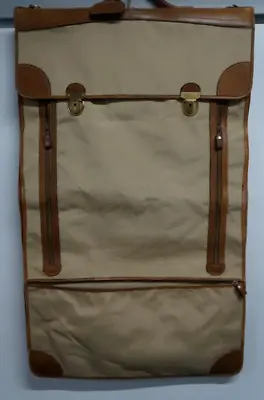 MARK CROSS Italy Brown Leather Trimmed 21” Carry On Garment Sleeve • $180